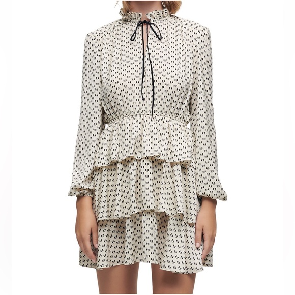 Maje Rinala Bow Print Dress - Picture 2 of 3